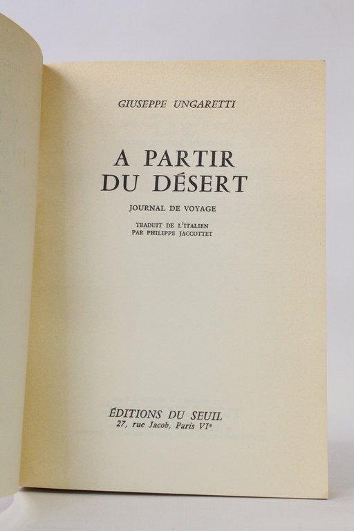 A partir du désert