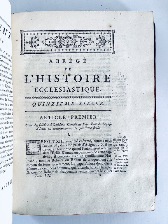 Abrégé de l'histoire ecclesiastique, contenant les événements considérables de chaque …