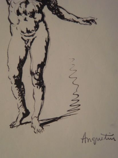 Académie d'homme 6 - Encre sur papier