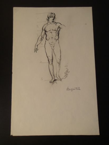 Académie d'homme 8 - Encre sur papier