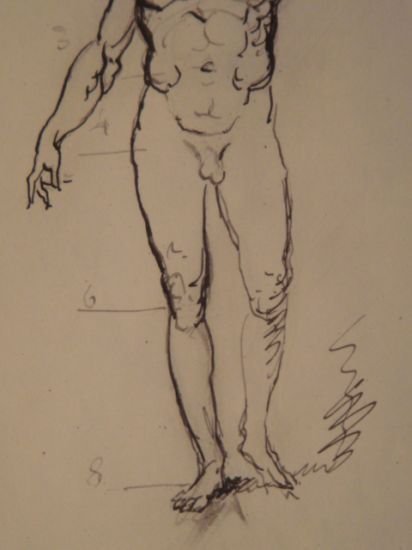 Académie d'homme 8 - Encre sur papier