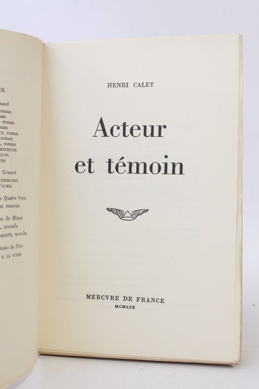 Acteur et témoin