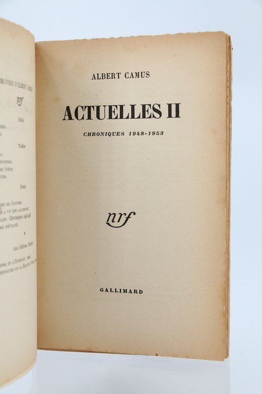 Actuelles II - Chroniques 1948-1953