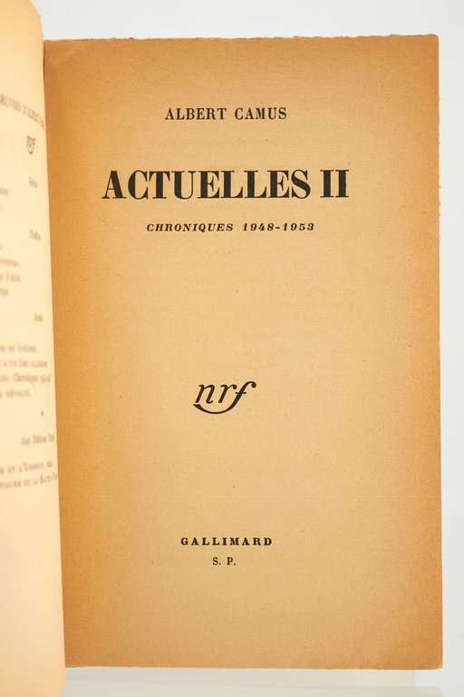 Actuelles II - Chroniques 1948-1953