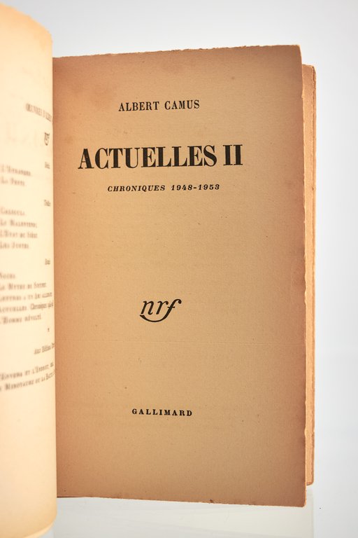 Actuelles II - Chroniques 1948-1953