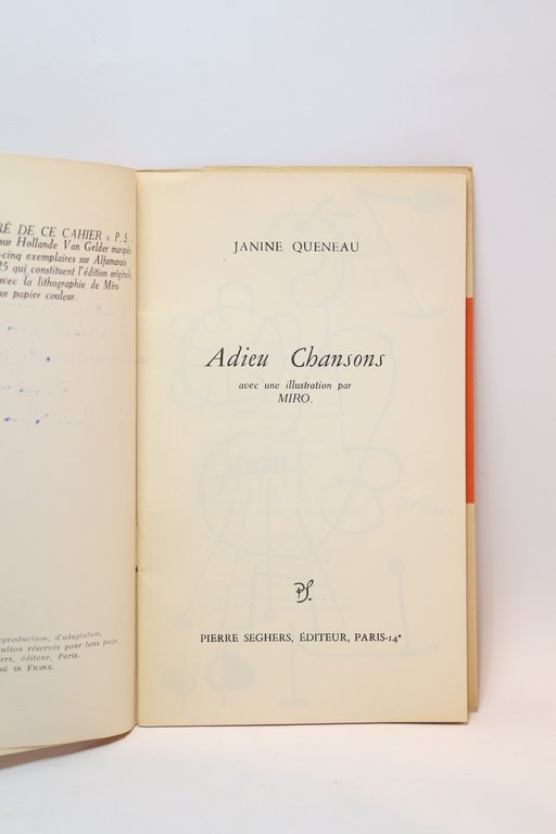 Adieu chansons