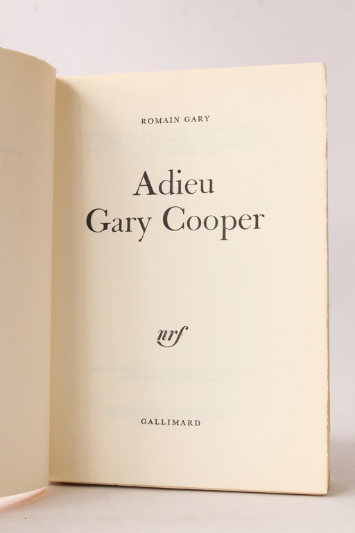 Adieu Gary Cooper