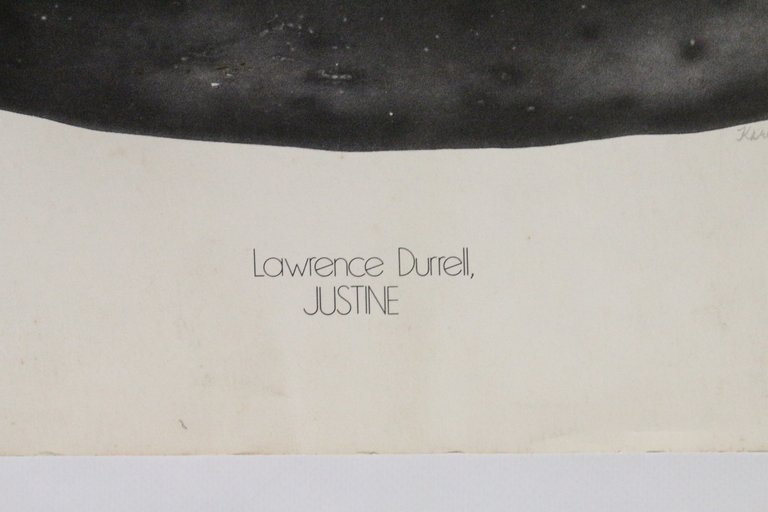 Affiche originale dédicacée par Lawrence Durrell