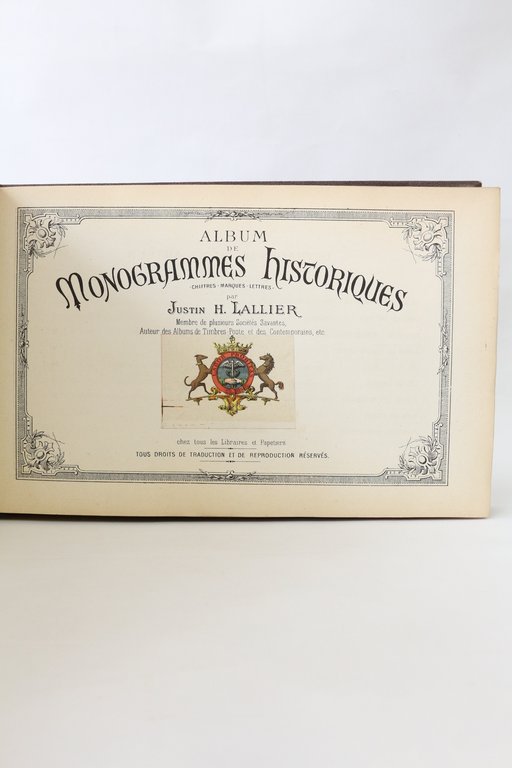 Album de monogrammes historiques, chiffres, marques, lettres