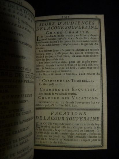 Almanach de Lorraine et Barrois, année 1773