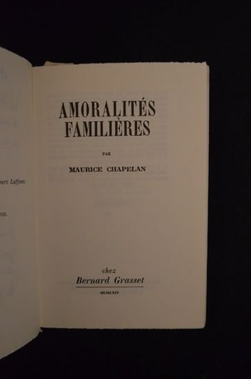 Amoralités familières