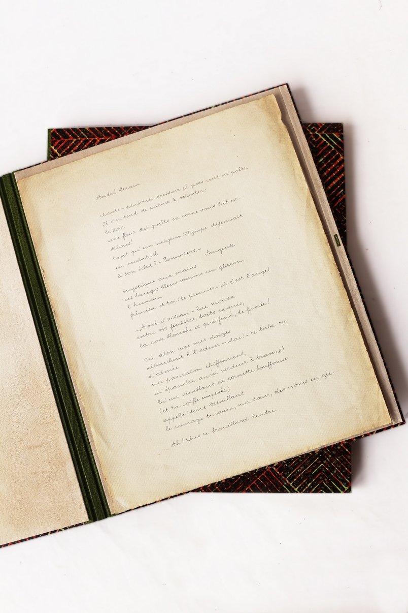 "André Derain" : poème autographe de jeunesse en hommage à …