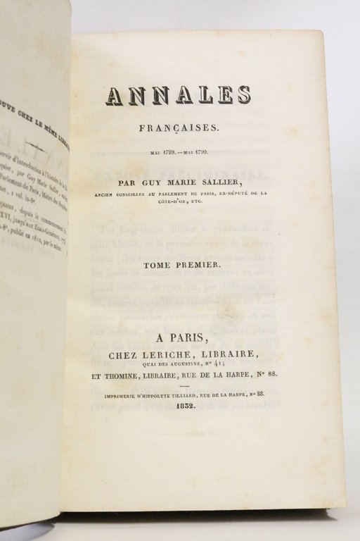 Annales françaises, mai 1789 - mai 1790