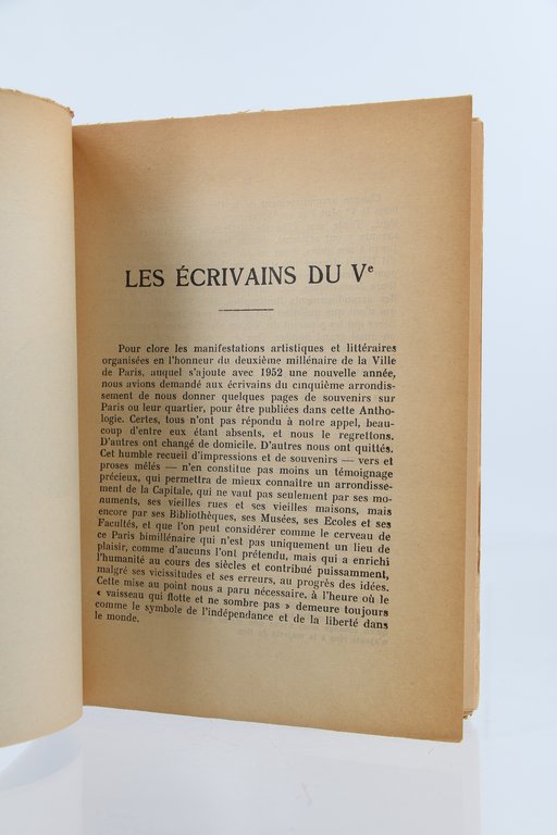 Anthologie des écrivains du Ve : Paris et le Quartier …