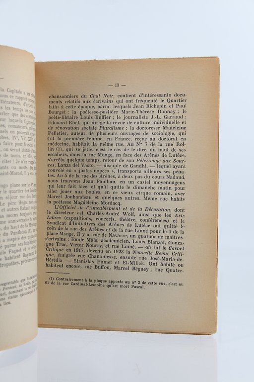 Anthologie des écrivains du Ve : Paris et le Quartier …