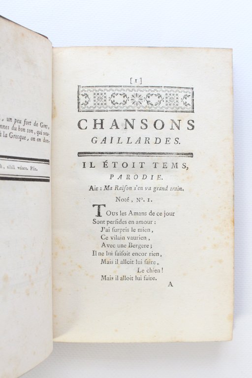 Anthologie françoise ou chansons choisies [avec] Chansons Joyeuses