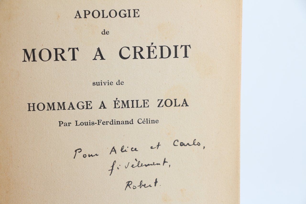 Apologie de Mort à Crédit suivie de "Hommage à Emile …