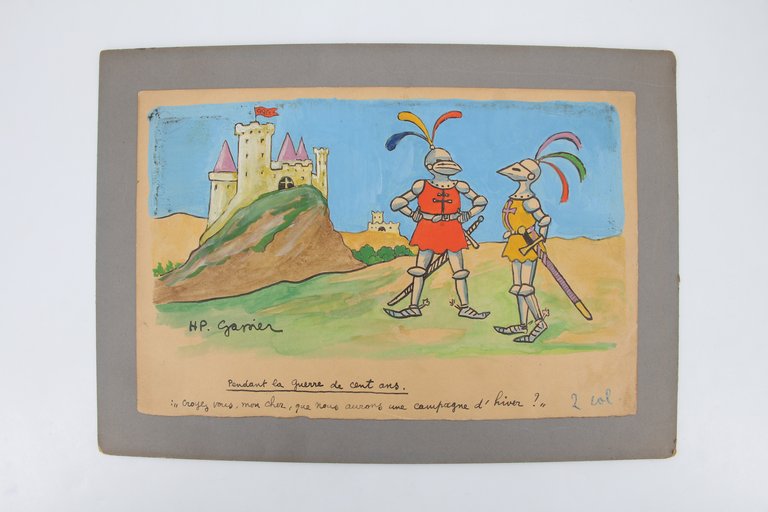 Aquarelle originale signée et adressée à son grand ami Carlo …