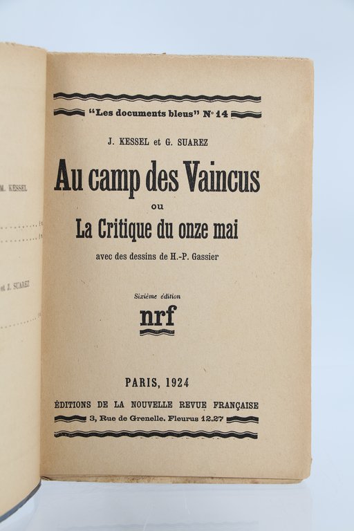 Au camp des vaincus ou la critique du onze mai