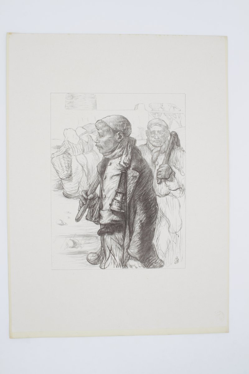 Au pays noir - Lithographie originale sur Chine - L'Estampe …