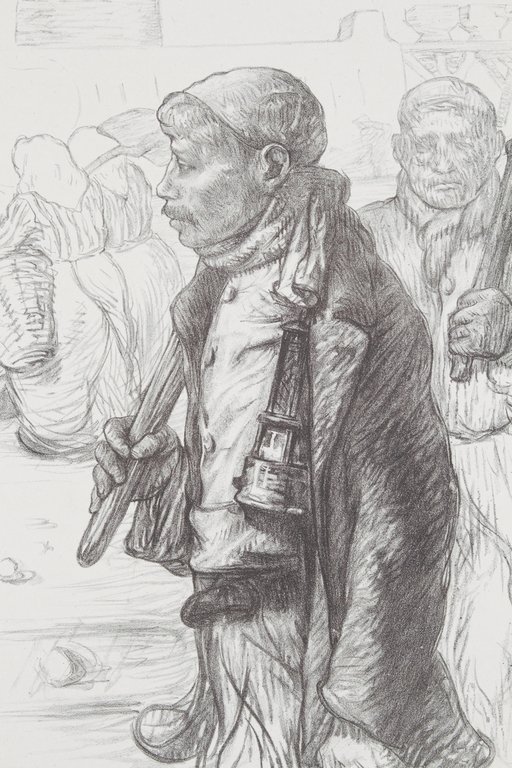 Au pays noir - Lithographie originale sur Chine - L'Estampe …