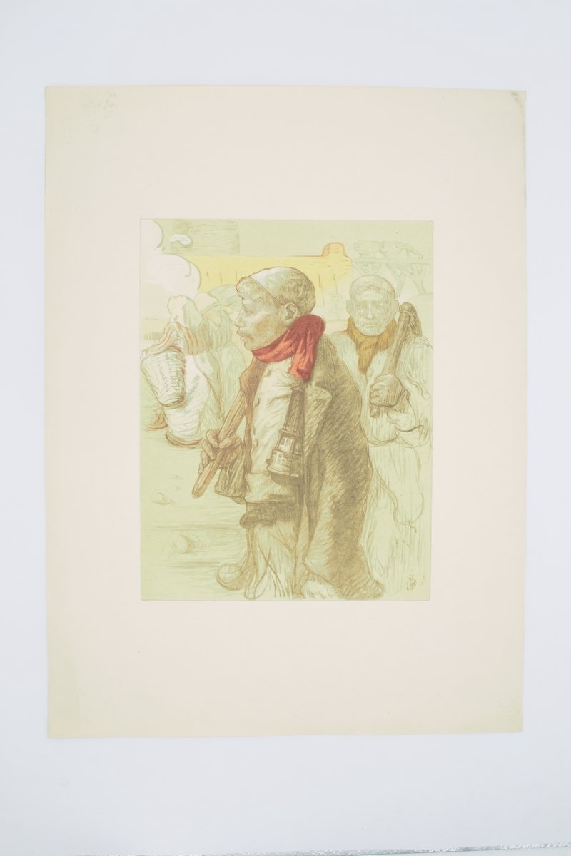 Au pays noir - Lithographie originale sur Japon - L'Estampe …