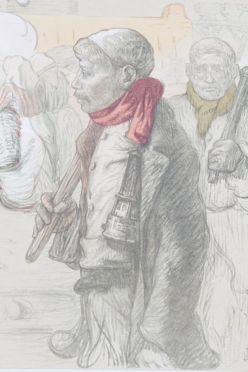 Au pays noir - Lithographie originale sur Japon - L'Estampe …