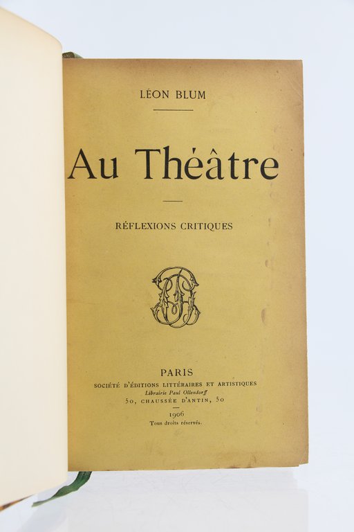 Au théâtre - Première Série