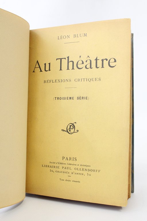 Au théâtre. Troisième série