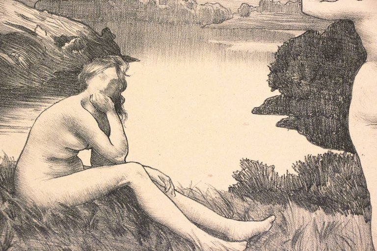 "Automne" - Lithographie originale sur Chine - L'Estampe Moderne