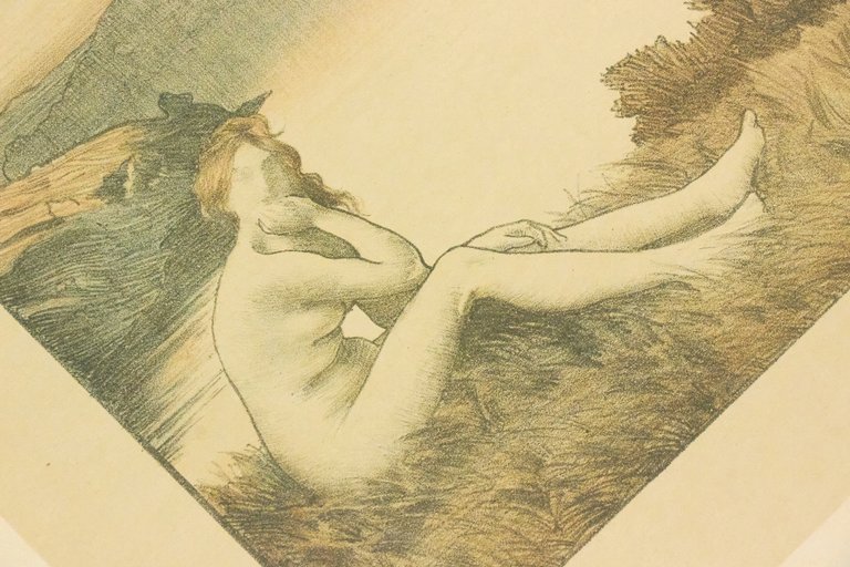 "Automne" - Lithographie originale sur Japon - L'Estampe Moderne