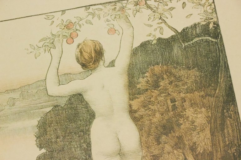 "Automne" - Lithographie originale sur Japon - L'Estampe Moderne