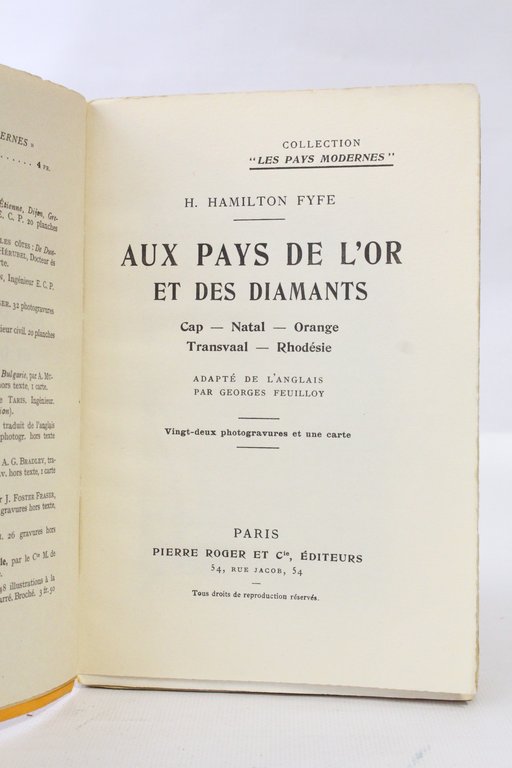 Aux pays de l'or et des diamants. Cap - Natal …