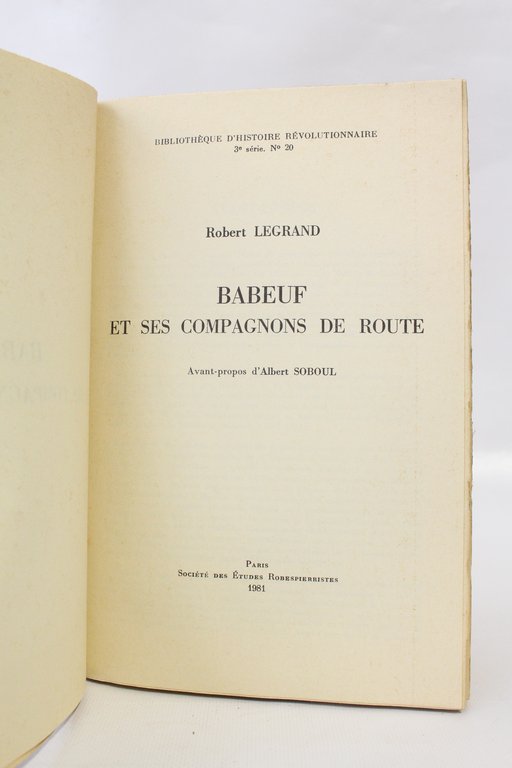 Babeuf et ses compagnons de route