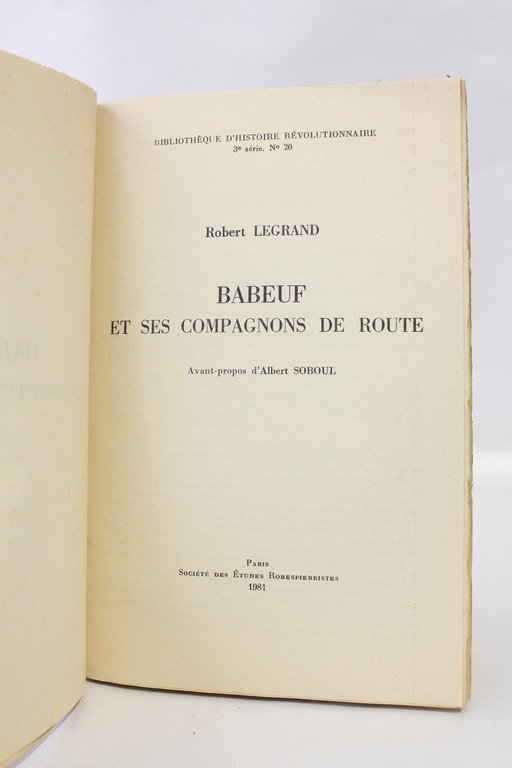 Babeuf et ses compagnons de route