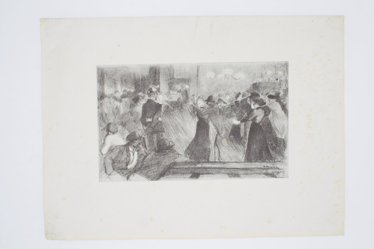 Bal de barrière - Lithographie originale sur Chine - L'Estampe …