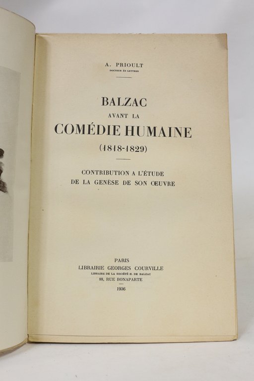 Balzac avant la Comédie Humaine (1818-1829)