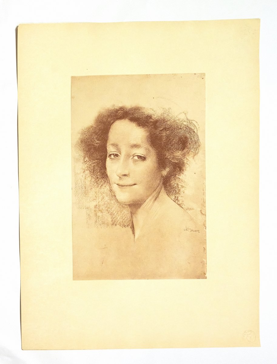 "Belle d'antan" - Lithographie originale sur Japon - L'Estampe Moderne