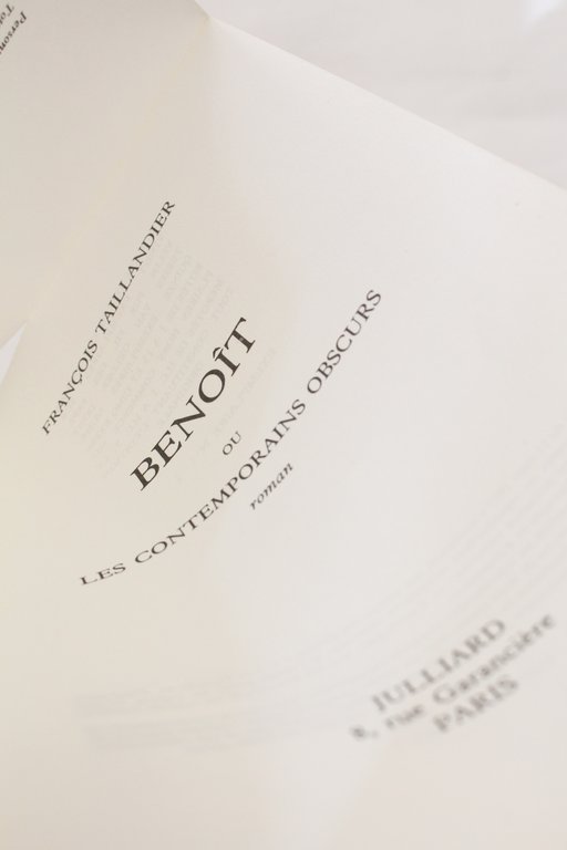 Benoît ou les contemporains obscurs