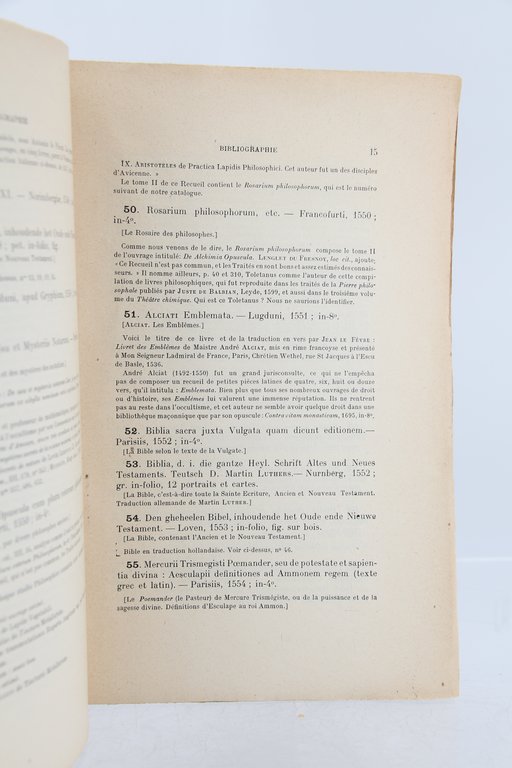 Bibliographie occultiste et maçonnique, vol. 1