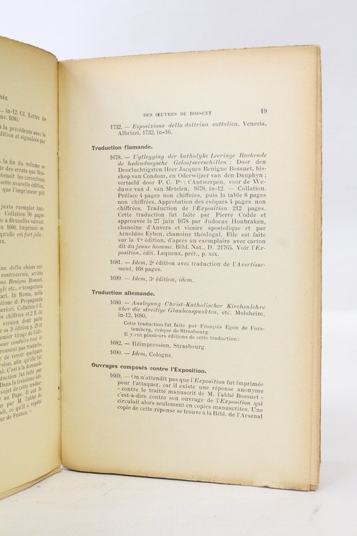 Bibliographie raisonnée des oeuvres de Bossuet