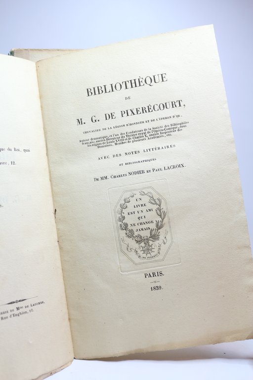 Bibliothèque de M. G. de Pixerécourt avec des notes littéraires …