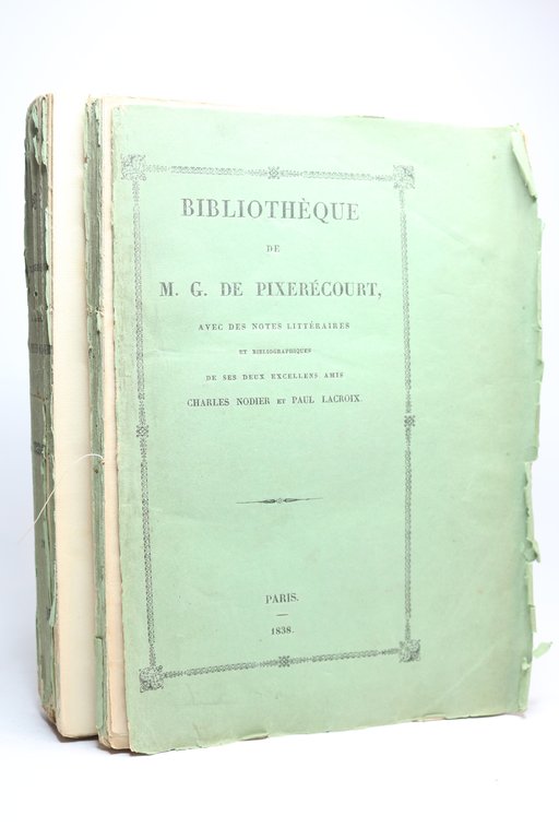 Bibliothèque de M. G. de Pixerécourt avec des notes littéraires …
