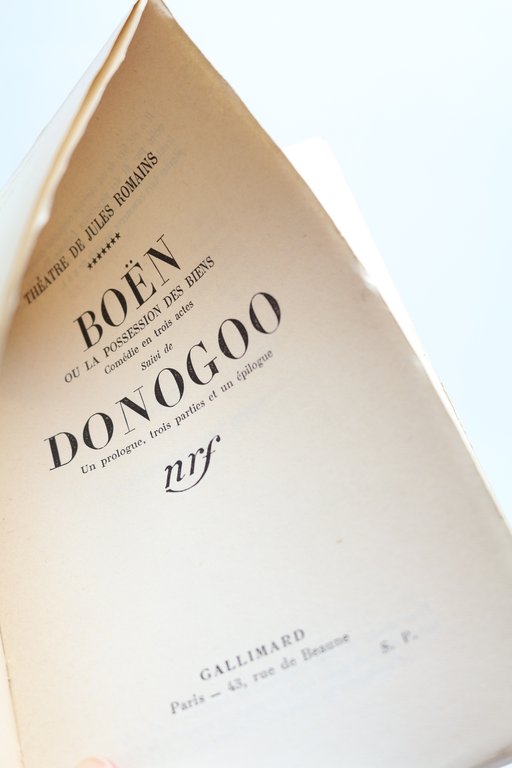 Boën ou la possession des biens suivi de Donogoo
