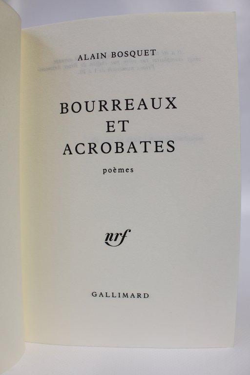 Bourreaux et acrobates