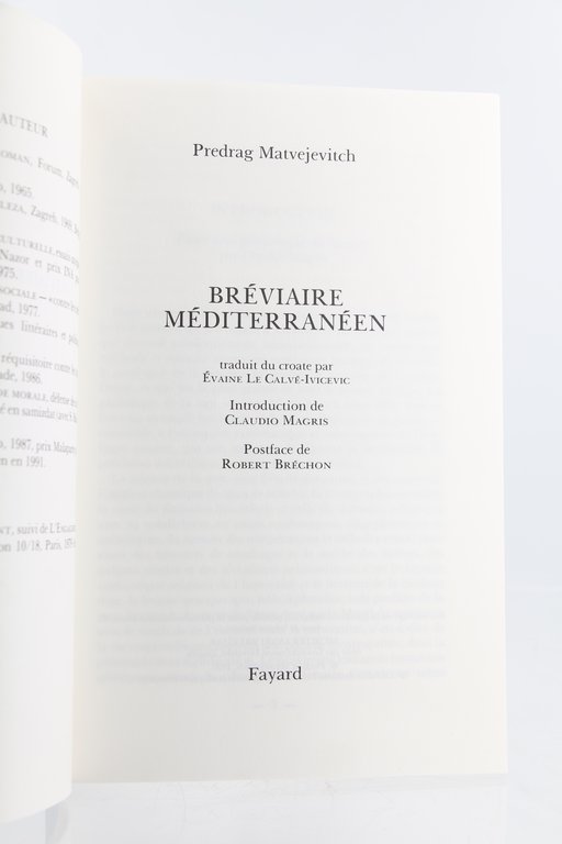 Bréviaire méditerranéen
