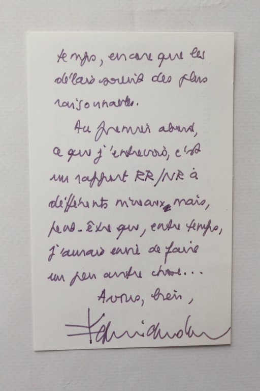 Bristol postal autographe signé concernant le projet d'organisation d'un colloque …