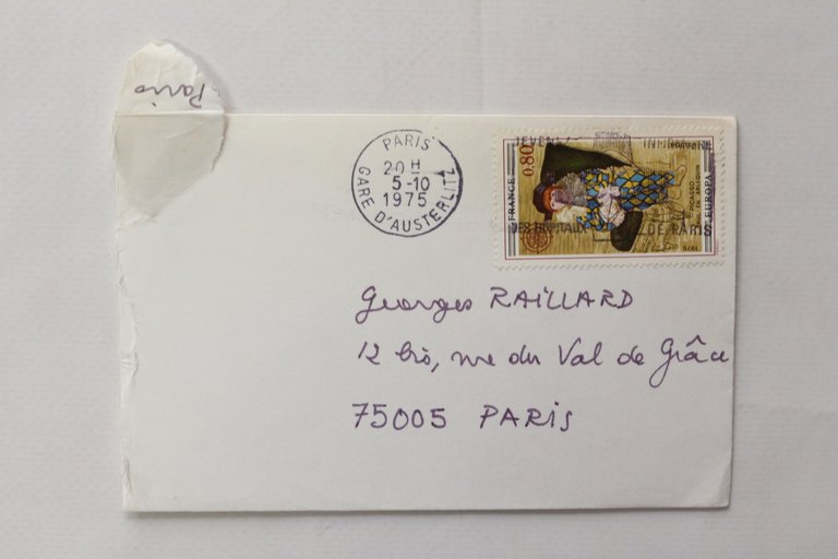 Bristol postal autographe signé concernant le projet d'organisation d'un colloque …
