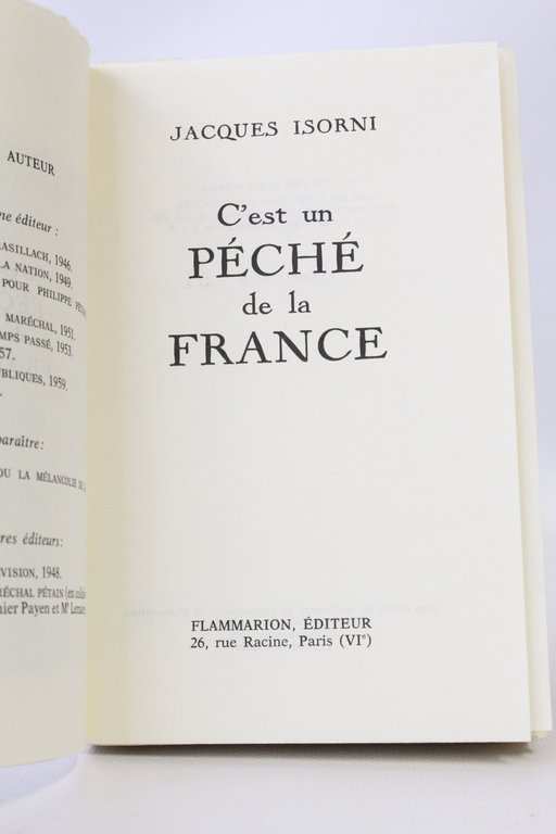 C'est un péché de la France