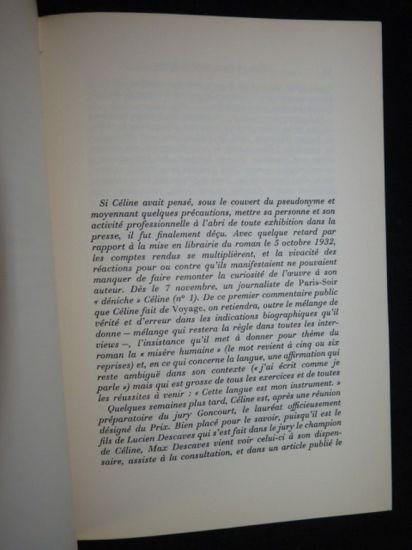 Cahiers Céline 1 : Céline et l'actualité littéraire 1932-1957